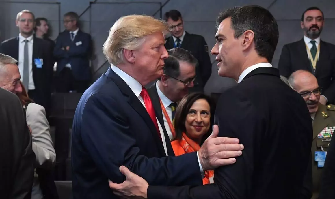 Trump and The Current President of Spain, Pedro Sánchez.